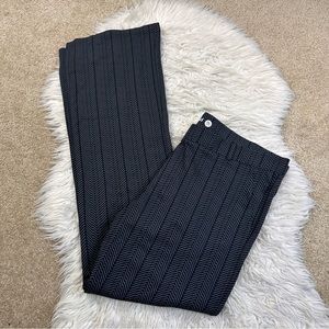 Betabrand Black Gray Chevron Print Bootcut Pants XXL Long